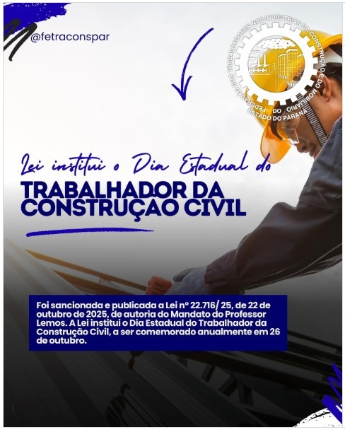 AGORA, O TRABALHADOR DA CONSTRUÇÃO CIVIL TÊM SEU DIA!!
